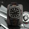 Реплика часов Patek Philippe Nautilus DiW Custom Carbon Black & Gold — фото товара LuxuryWatch