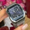 Реплика часов Cartier Santos Silver WSSA0048 — фото товара LuxuryWatch