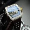Реплика часов Richard Mille RM 011 Automatic Flyback Chronograph in Titanium on Black Rubber — фото товара LuxuryWatch