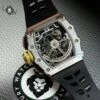 Реплика часов Richard Mille RM 011 Automatic Flyback Chronograph in Titanium on Black Rubber — фото товара LuxuryWatch