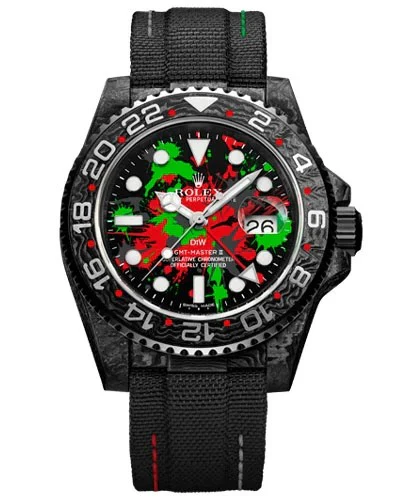 Часы Rolex GMT-Master II DiW Custom Carbon Military Red