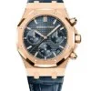 Реплика часов Audemars Piguet Royal Oak Chronograph 26240OR.OO.D315CR.02, синий циферблат с синими регистрами на синей коже — фото товара LuxuryWatch