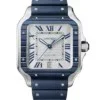 Реплика часов Cartier Santos Blue WSSA0047 — фото товара LuxuryWatch
