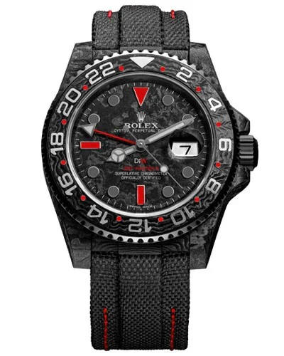 Часы Rolex GMT-Master II DiW Custom Carbon Dark Red
