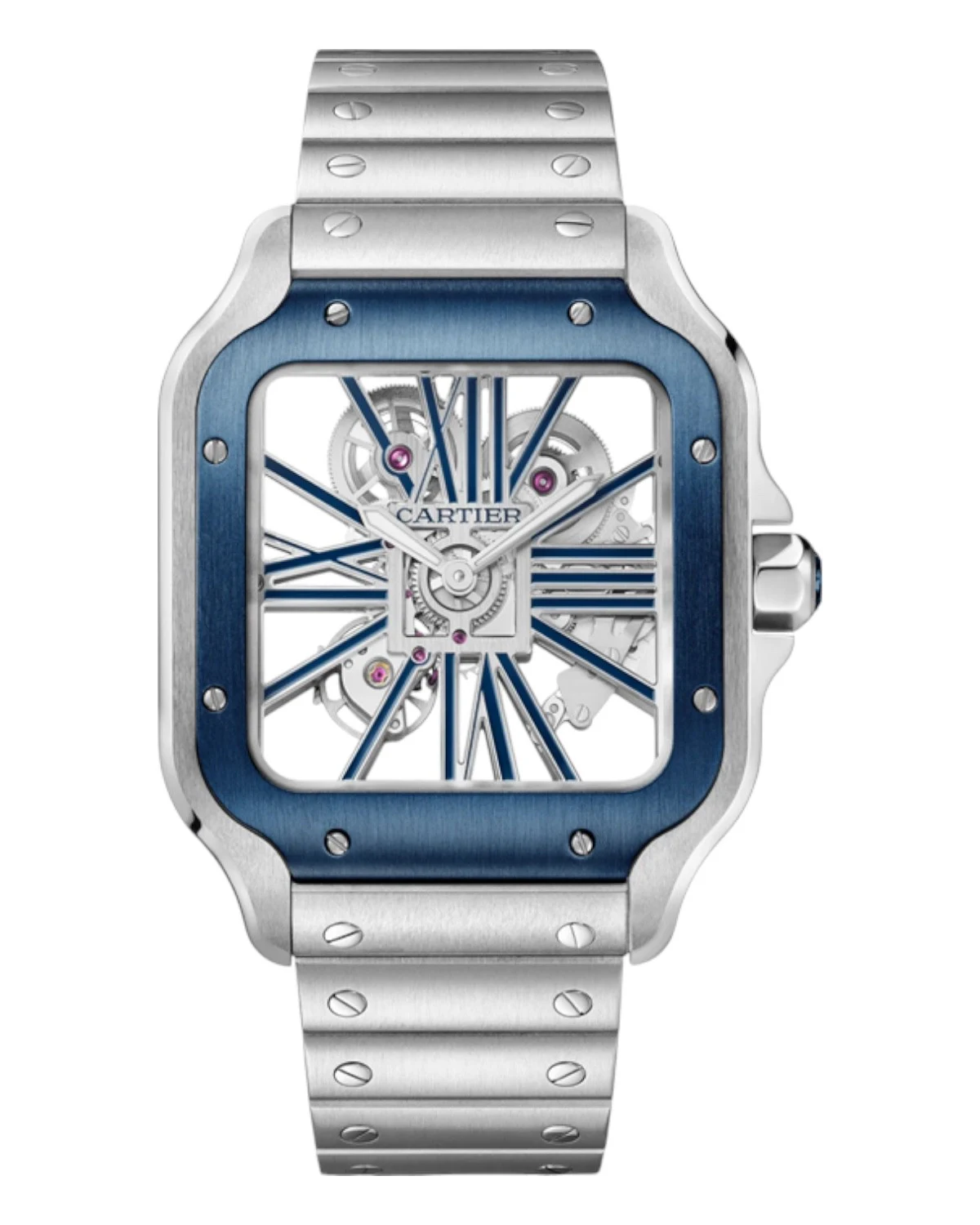 Часы Cartier Santos de Cartier Large Skeleton WHSA0026