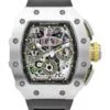 Реплика часов Richard Mille RM 011 Automatic Flyback Chronograph in Titanium on Black Rubber — фото товара LuxuryWatch
