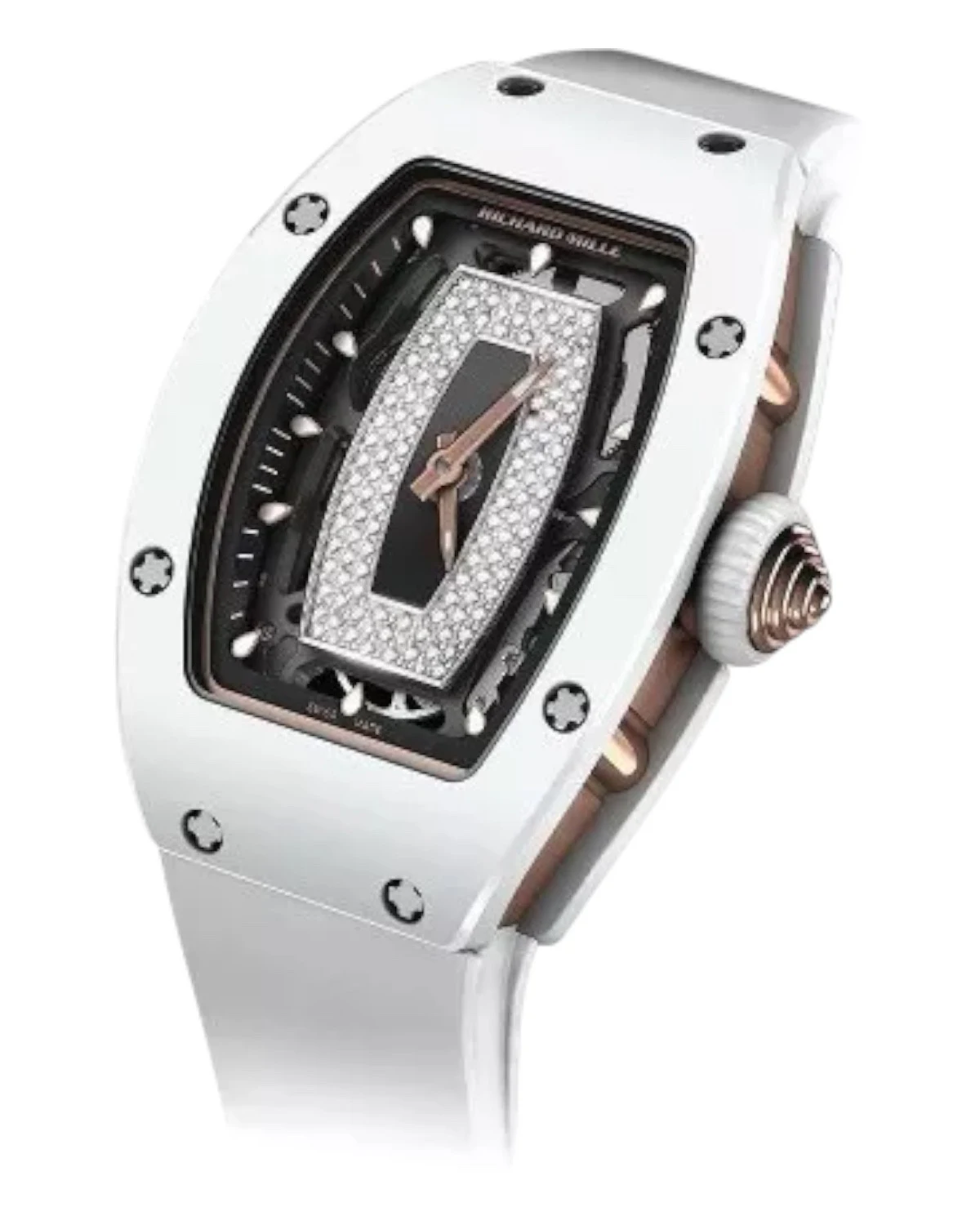 Часы Richard Mille RM 07-01 White Ceramic Diamonds Black