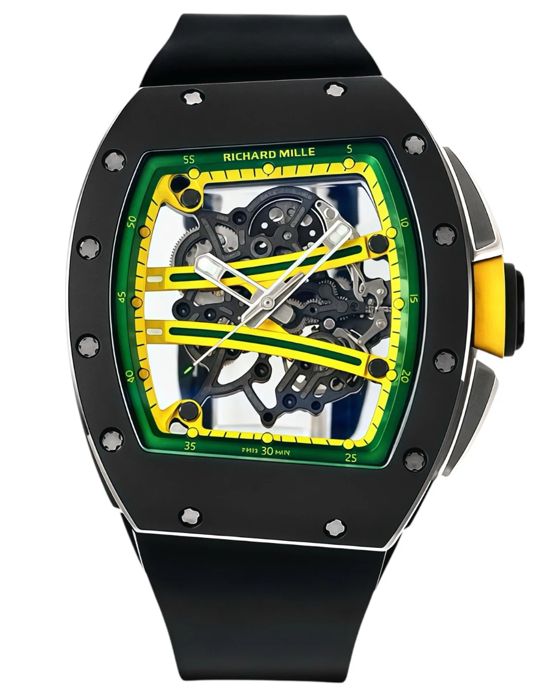Часы Richard Mille RM07-01 Black Ceramic 1 Row Diamonds
