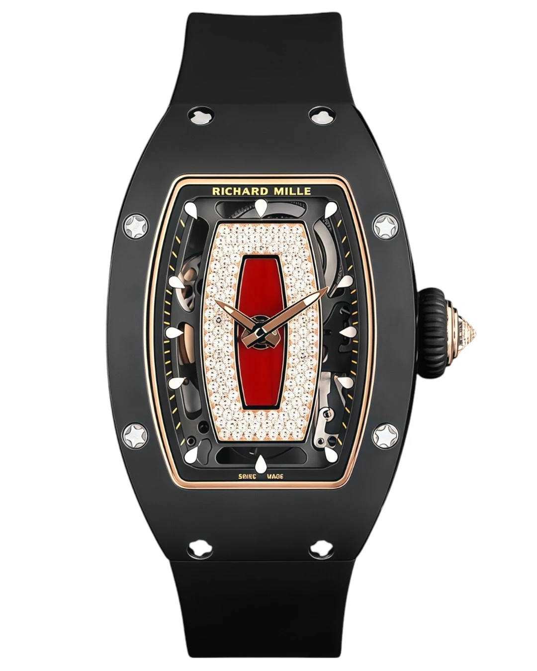 Часы Richard Mille RM07-01 Black Ceramic Red Lips