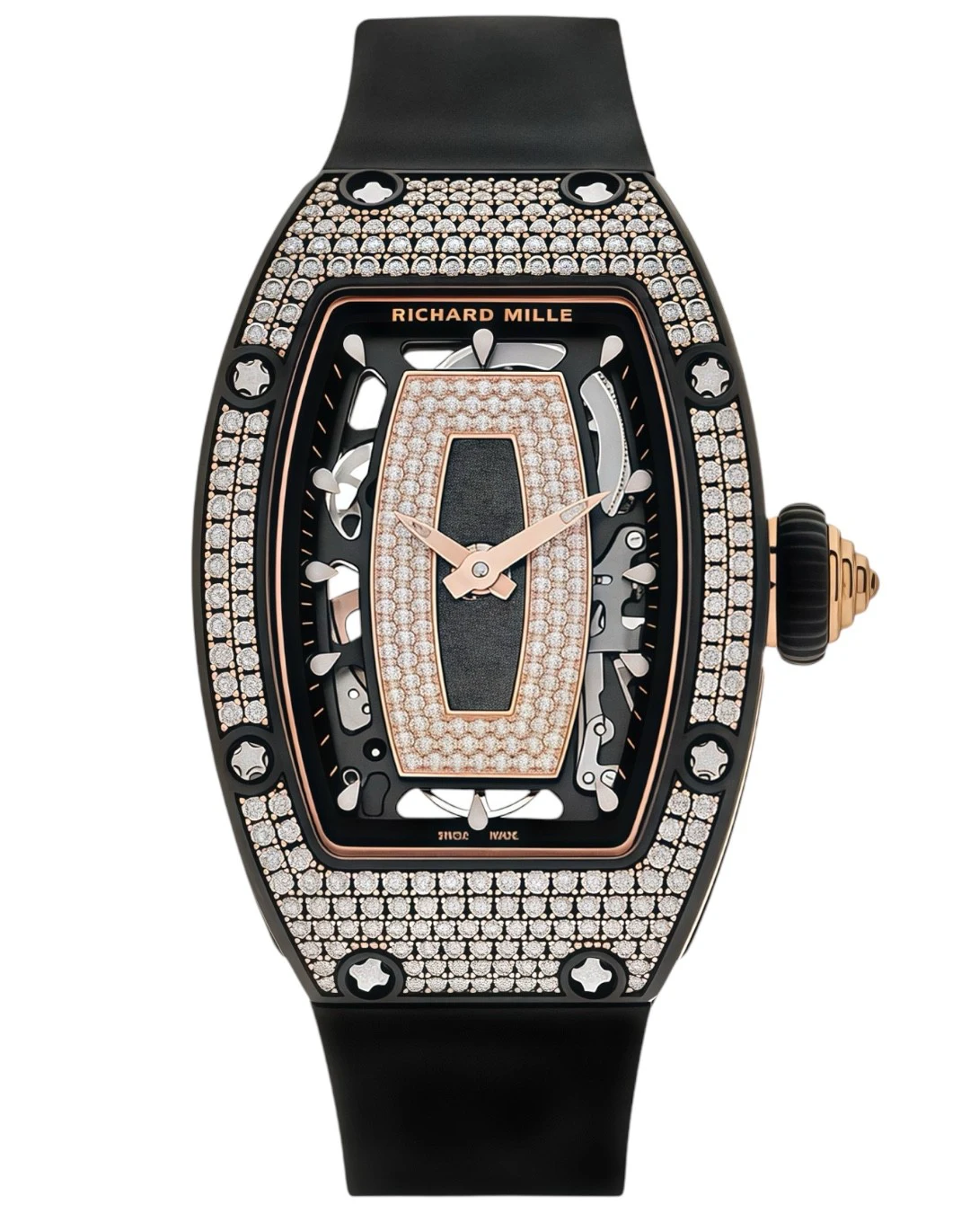 Часы Richard Mille RM07-01 Carbon TPT Full Set Diamonds