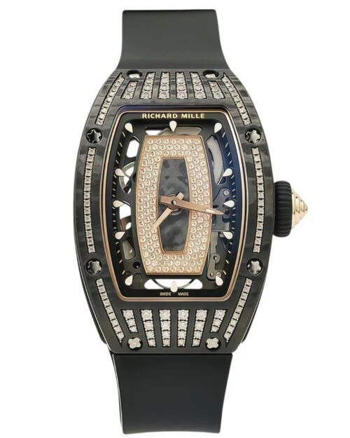 Часы Richard Mille RM07-01 Carbon TPT Medium Set Diamonds
