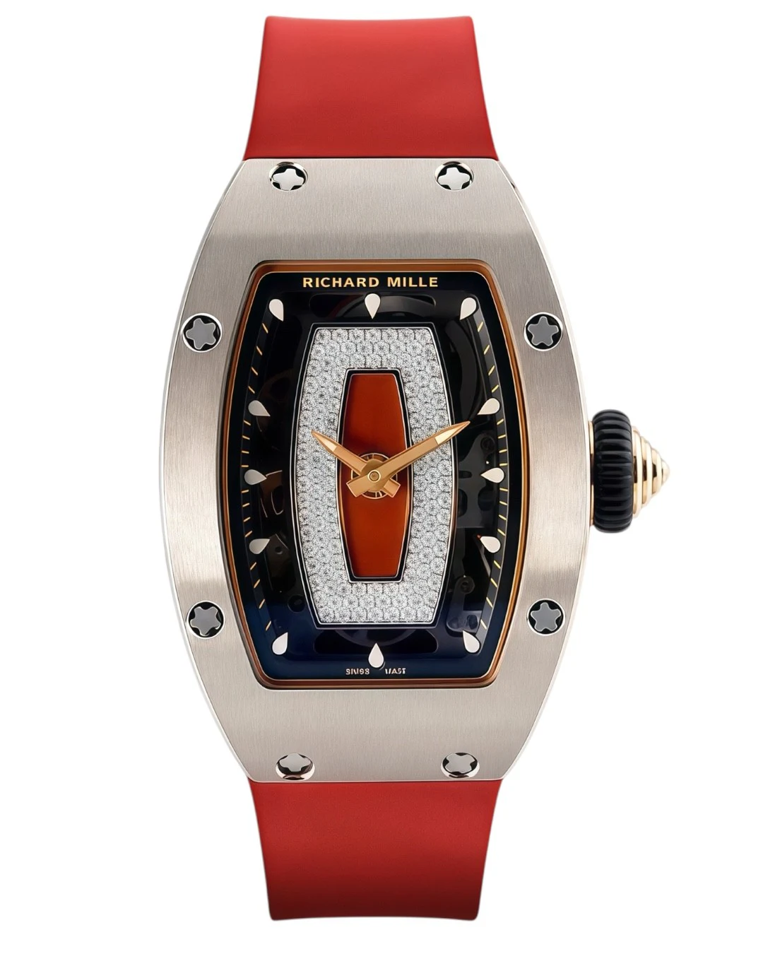 Часы Richard Mille RM07-01 Plain White Gold (Red Lips)