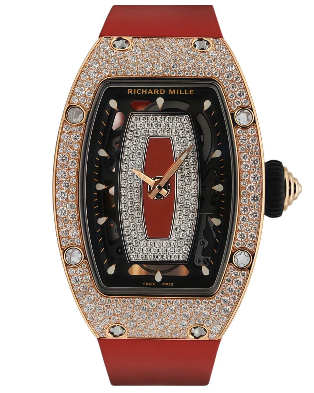 Часы Richard Mille RM07-01 RG Snow Set Diamonds (Red Lips)