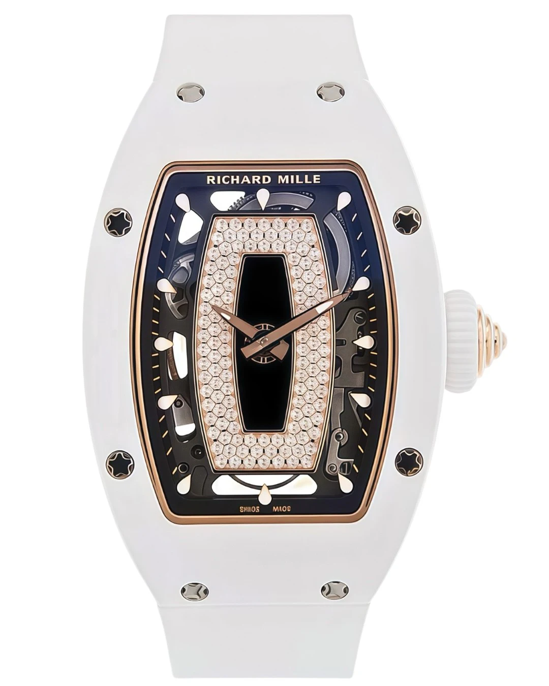 Часы Richard Mille RM07-01 White Ceramic (Black Lips)