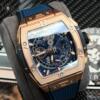 Реплика часов Hublot Spirit Of Big Bang King Gold Blue Ceramic 42 642.OX.7180.RX — фото товара LuxuryWatch