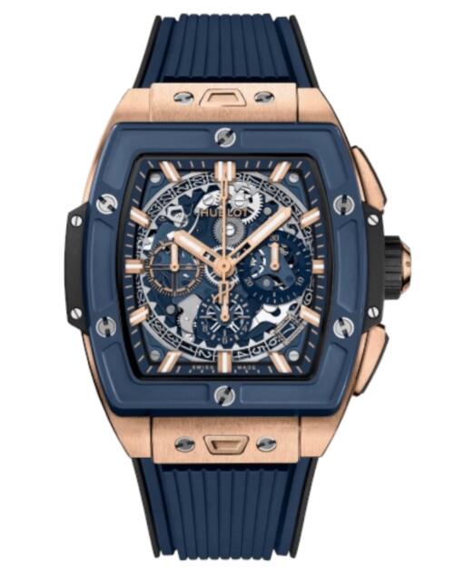 Часы Hublot Spirit Of Big Bang King Gold Blue Ceramic 42 642.OL.7180.RX