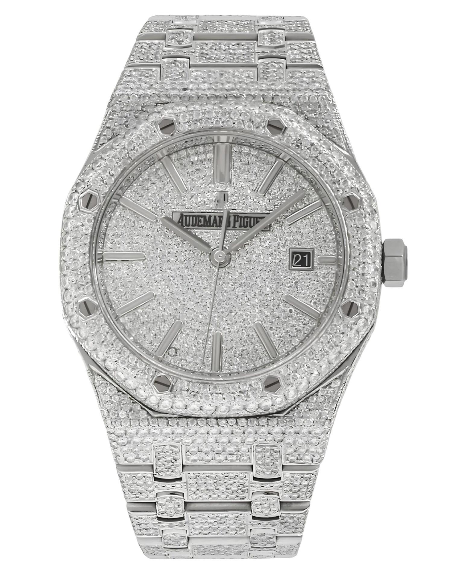 Часы Audemars Piguet Royal Oak 15400 Full Diamond
