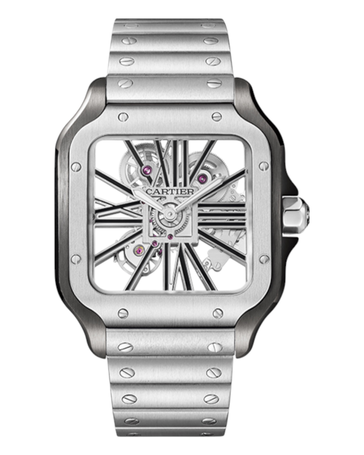 Часы Cartier Santos de Cartier Large Skeleton WHSA0027