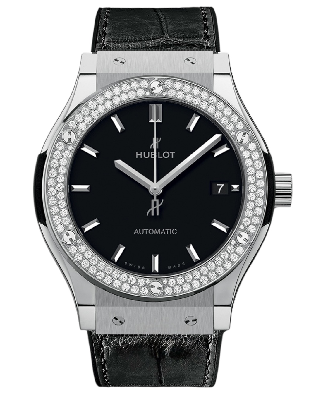 Часы Hublot Classic Fusion 45 Titanium Diamonds 511.NX.1171.LR.1104