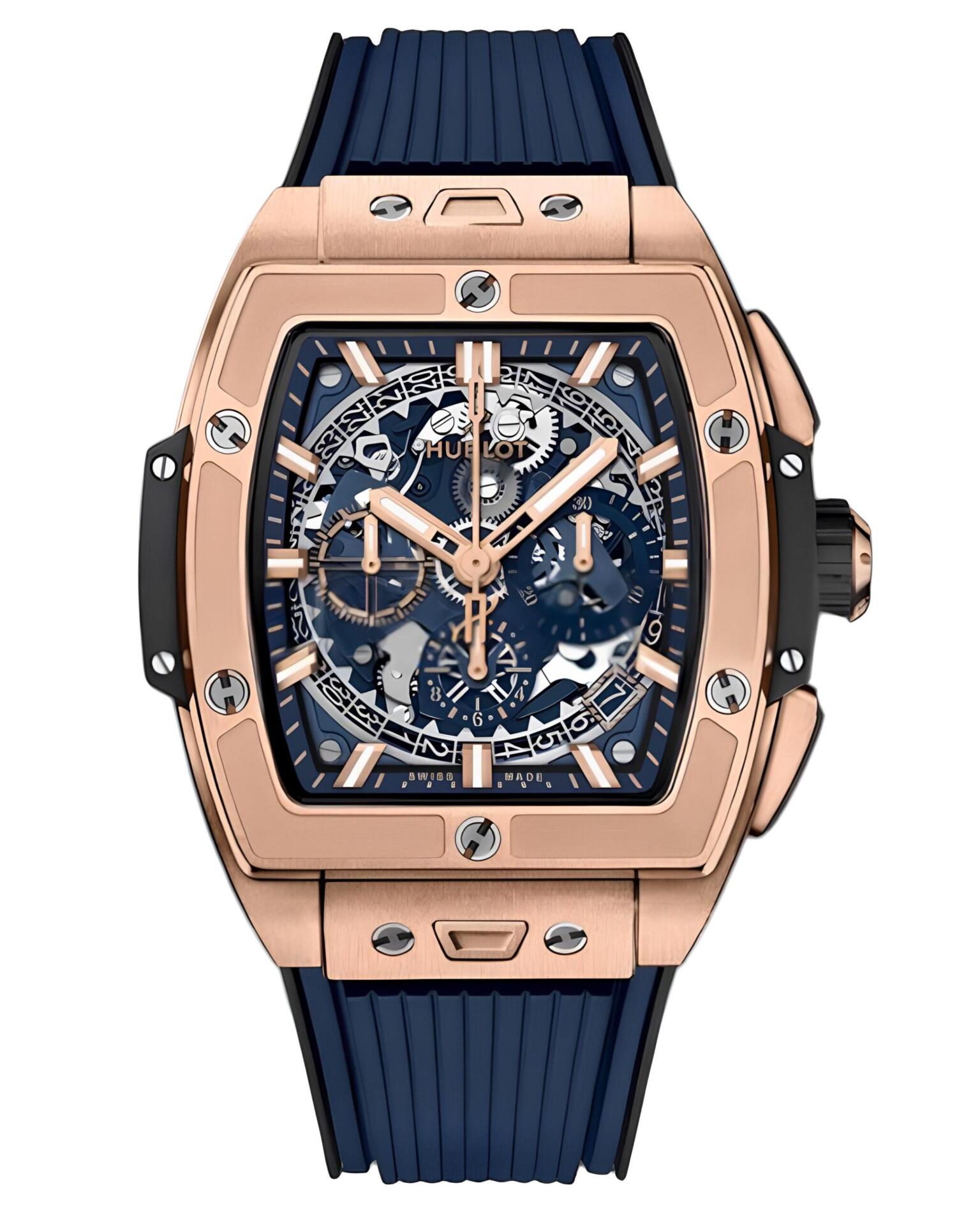 Часы Hublot Spirit Of Big Bang King Gold Blue Ceramic 42 642.OX.7180.RX