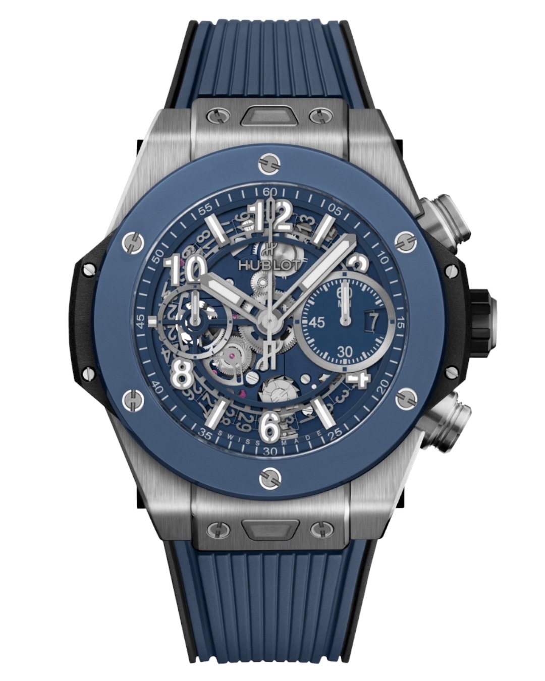 Часы Hublot Big Bang Unico Titanium Blue Ceramic 42mm 441.NL.5171.RX
