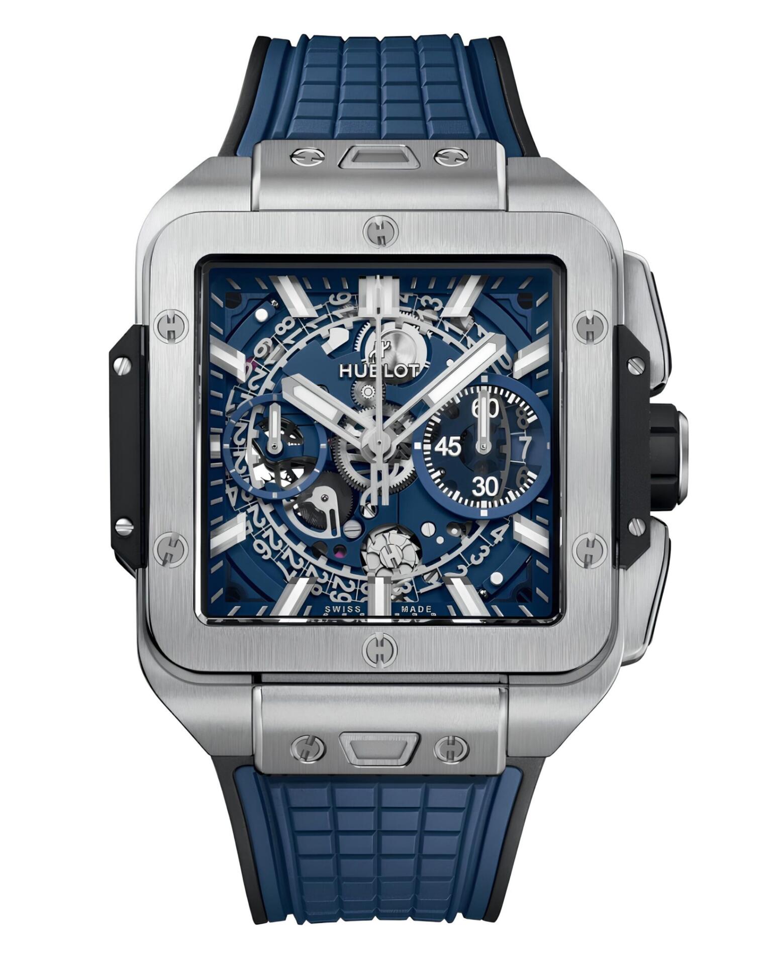 Часы Hublot Square Bang Unico Titanium Blue 821.NX.5170.RX