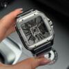 Реплика часов Cartier Santos de Cartier Large Skeleton WHSA0027 — фото товара LuxuryWatch