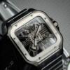 Реплика часов Cartier Santos de Cartier Large Skeleton WHSA0027 — фото товара LuxuryWatch