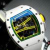 Реплика часов Richard Mille Best Copy RM61-01 White Ceramic Case Rubber Strap ZF Factory 43mm — фото товара LuxuryWatch