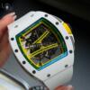 Реплика часов Richard Mille Best Copy RM61-01 White Ceramic Case Rubber Strap ZF Factory 43mm — фото товара LuxuryWatch