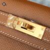 Копия сумки женская Hermès Kelly Mini 20 Epsom Gold — фото товара LuxuryWatch