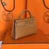 Копия сумки женская Hermès Kelly Mini 20 Epsom Gold — фото товара LuxuryWatch