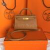 Копия сумки женская Hermès Kelly Mini 20 Epsom Gold — фото товара LuxuryWatch