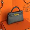 Копия сумки женская Hermès Kelly Mini 20 Epsom Black Gold Hardware — фото товара LuxuryWatch