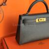 Копия сумки женская Hermès Kelly Mini 20 Epsom Black Gold Hardware — фото товара LuxuryWatch
