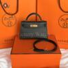 Копия сумки женская Hermès Kelly Mini 20 Epsom Black Gold Hardware — фото товара LuxuryWatch