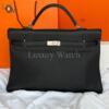 Копия сумки мужская Hermès Kelly Relax Voyage 50 Taurillon Clemence Noir PHW — фото товара LuxuryWatch