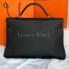 Копия сумки мужская Hermès Kelly Relax Voyage 50 Taurillon Clemence Noir PHW — фото товара LuxuryWatch
