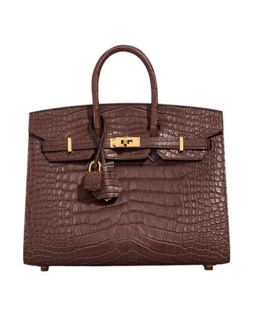 Копия сумки женская Hermès Birkin 25 Matte Alligator Havane — фото товара LuxuryWatch