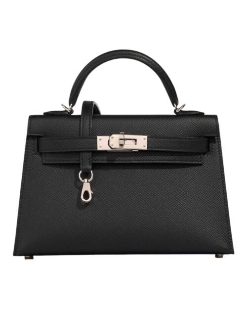Копия сумки женская Hermès Kelly Mini 20 Epsom Black — фото товара LuxuryWatch