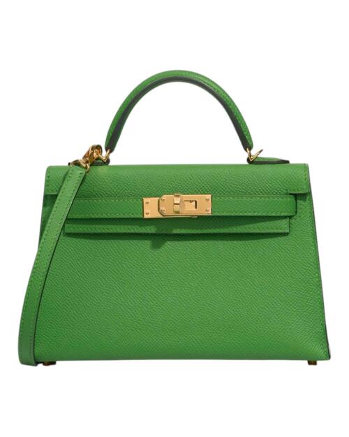 Копия сумки женская Hermès Kelly Mini 20 Vert Yucca — фото товара LuxuryWatch