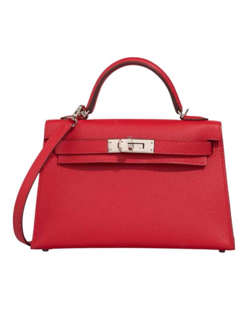 Копия сумки женская Hermès Kelly Mini 20 Epsom Rouge Radieux — фото товара LuxuryWatch