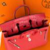 Копия сумки женская Hermès Birkin 25 Touch Crocodile Red — фото товара LuxuryWatch