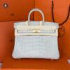 Копия сумки женская Hermès Birkin 25 Beton Matte Alligator Gold Hardware — фото товара LuxuryWatch