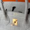Копия сумки женская Hermès Birkin 25 Beton Matte Alligator Gold Hardware — фото товара LuxuryWatch
