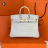 Копия сумки женская Hermès Birkin 25 Beton Matte Alligator Gold Hardware — фото товара LuxuryWatch