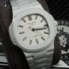 Реплика часов Patek Philippe Nautilus 5711 AET REMOULD Full White Ceramic — фото товара LuxuryWatch