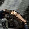 Реплика часов Audemars Piguet Royal Oak Tourbillon Extra-Thin 26522OR.OO.1220OR.01, синий циферблат в розово-золотистом корпусе на синем каучуке — фото товара LuxuryWatch