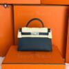 Копия сумки женская Hermès Kelly Mini 20 Bleu Navy Epsom — фото товара LuxuryWatch