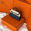 Копия сумки женская Hermès Kelly Mini 20 Bleu Navy Epsom — фото товара LuxuryWatch